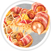 Jumbo Cheesy Sausage with Crispy Bacon C