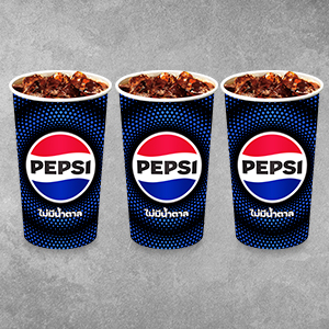 Pepsi Zero Sugar 16oz 3 cups
