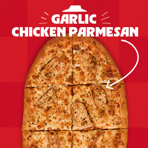 Crafted Flatzz Garlic Chicken Parmesan