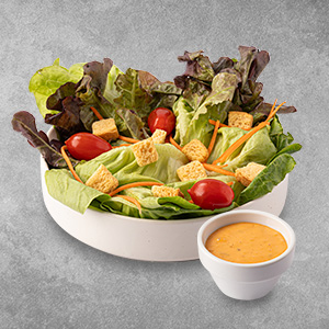 GARDEN SALAD WITH THOUSAND ISLAND SAUCE